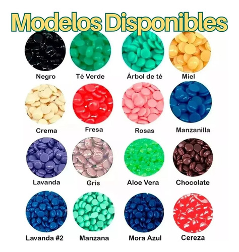 4 Cera Española Perla Rosa Lavanda Aloe Depilación Sin Tiras