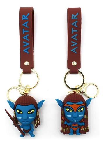 2pcs Avatar Llavero Colgante Figura Muñeca Juguete Regalo