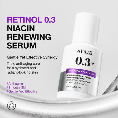 Anua Retinol 0.3% + Niacinamida 5% Antienvejecimiento Todo Tipo De Piel Noche