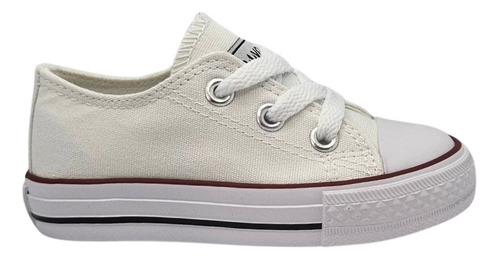 Zapatilla Infantil Clasica Lona Blanca