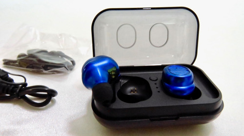 Audífonos Ipx7 Bluetooth 5.0 In-ear Touch Azules C/ Estuche