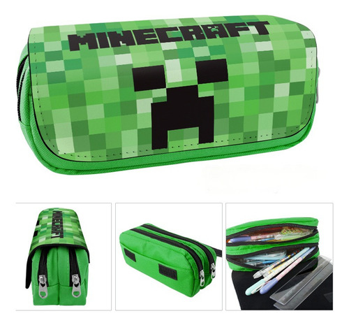 Estuche For Lápices For Estudiantes De Minecraft Creeper