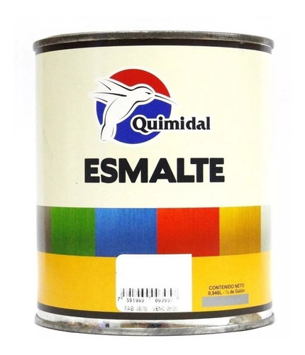 Pintura Esmalte Naranja Auran Quimidal Sec/rap 1/4galon