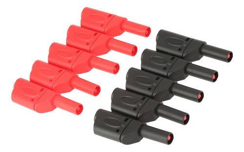 Enchufe Tipo Banana, 10 Unidades, 4 Mm, Rojo Y Negro, Totalm