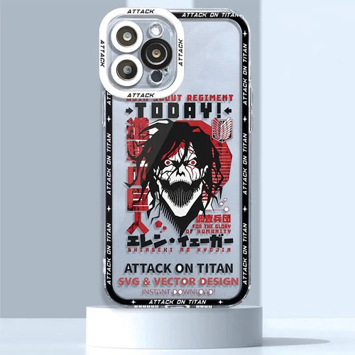 Funda De Teléfono Con El Logotipo De Attack On Titan Para Ip