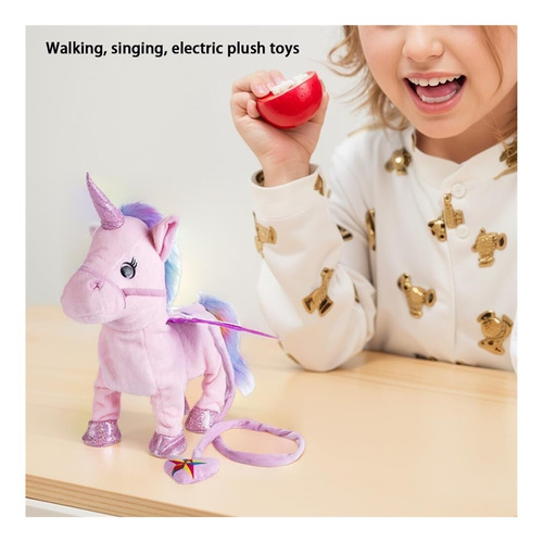 Peluche De Unicornio Eléctrico Que Canta Camina Para Niños
