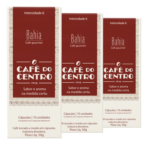 30 Cápsulas Para Nespresso, Bahia, Café Do Centro