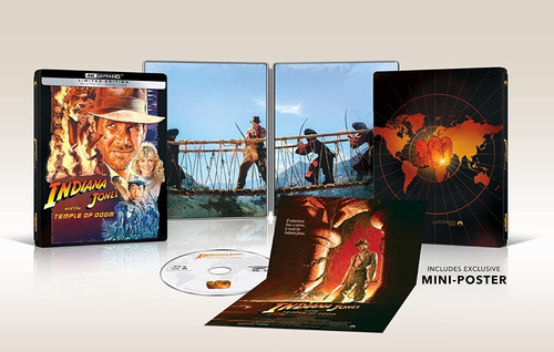 Blu Ray Indiana Jones Temple Of Doom Steelbook 4k Ultra Hd