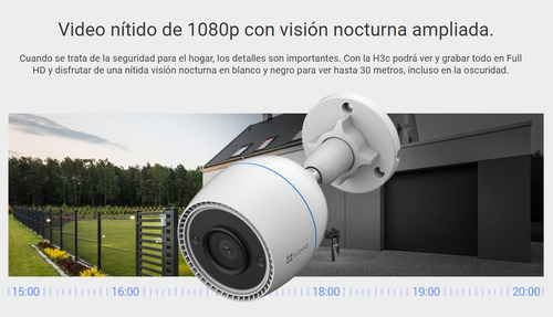 Imagen 8 de 10 de Cámara Seguridad Wifi Ezviz H3c 2mp Exterior Visión Nocturna