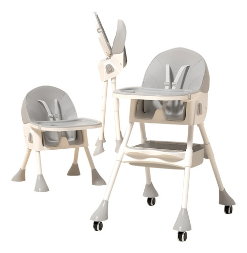 Silla Periquera Bebé Alta Ajustable Para Comer Con Plegado