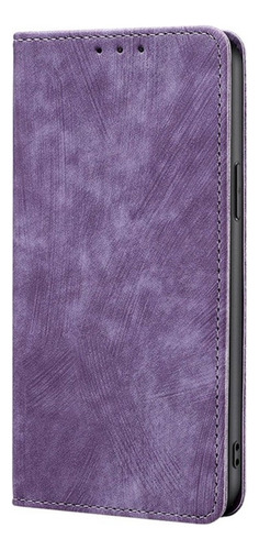 Funda Case Para Oppo A16 Flip Cover Lila Antishock