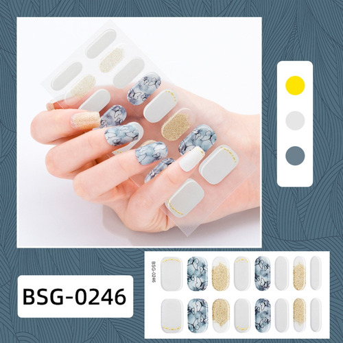 (bsg251) Pegatinas De Esmalte De Uñas De Gel Curado Con Dise