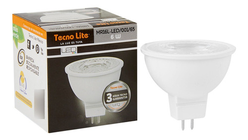 Foco Led Dicroico Mr16 6w 100-240v 6500k Pyxies3 Tecnolite