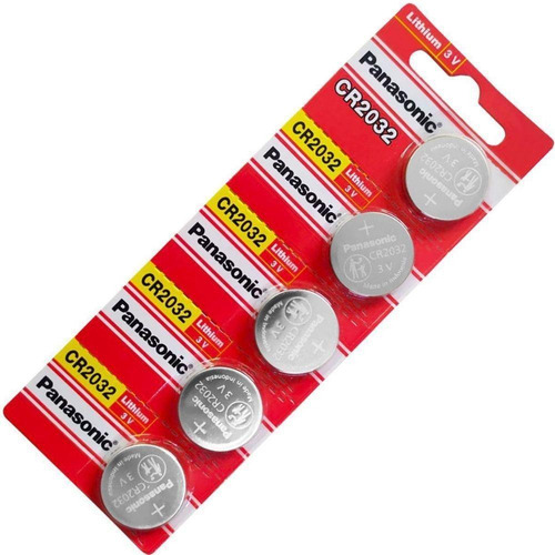 Kit 4 Cartelas Baterias Moeda Panasonic Cr2032 3v 20 Unid