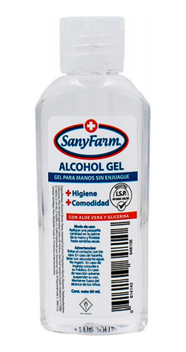 Caja De 20 Alcohol Gel Microfiltrado 70° 60 Ml