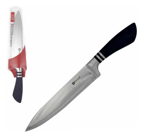 Cuchillo Roswell Acero Inoxidable 34cm. Mango De Goma