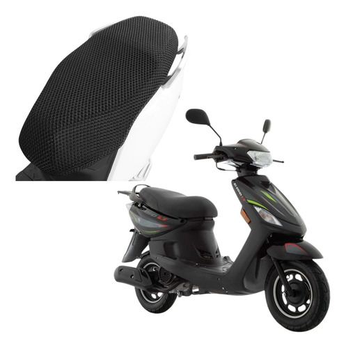 Funda Cubre Asiento Malla Mesh Negra Para Moto Italika D150