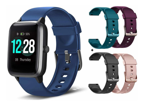 Smart Watch Fitness Tracker Con 4 Bandascorreas Adicion...