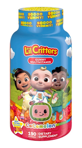 Lil Critters Cocomelon Multivitaminico Niños 190 Gomitas 