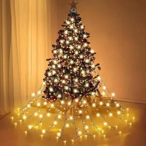 Luces Led De Cascada Para Decoración De Árbol De Navidad