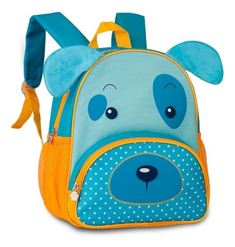 Mochila Infantil Escolar Costas - Cachorro Azul - Clio