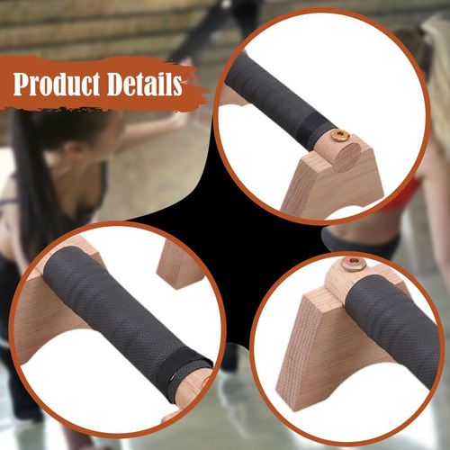 2 Barras De Flexiones De Madera Con , Estructura Estable Y