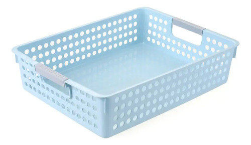 Caja Decorativa De Genérico  Genérico  Color Celeste  Calado  26.5cm De Largo X   17cm De Ancho X   7.5cm De Alto 