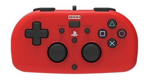 Controlador Con Cable Con Licencia Light Small Red Para Ps4