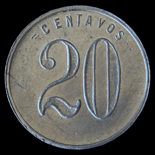 ¬¬ Ficha Chilena Minera / Cemento Melón La Calera 20c Zp (Usado)