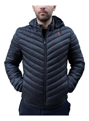 Campera Polo Ralph Lauren Uniqlo Capucha Piel Hombre