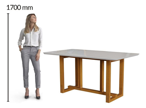 Conjunto Mesa Filadélfia Com Vidro 6 Cadeiras Miami Tecido