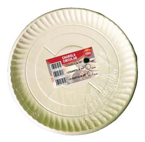 Charolas Redondas Chica Plástico Postres Repostería 50 Pzas