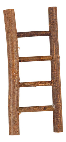 4 Escalera Navideña Artesanal, Accesorios De Madera Medio