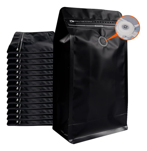 Bolsas De Café Válvula (50 Pcs,16oz/1lb) Papel De Alu...