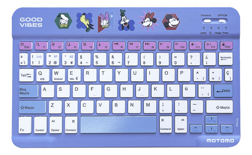 Combo Teclado, Mouse Inalambrico Recargable Bluetooth Disney