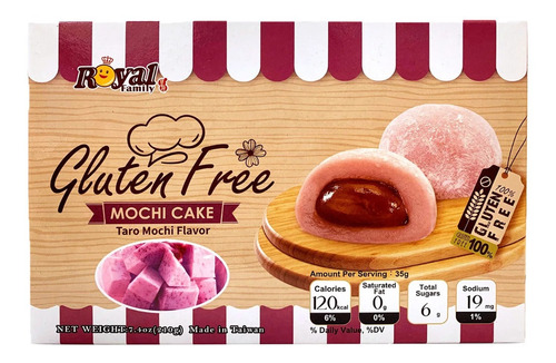 Imagen 2 de 3 de Dulce Japones Mochi Taro Gluten Free 1 Caja 210g Royal