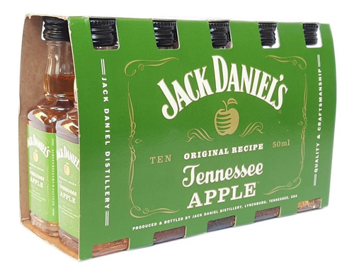 Jack Daniels Miniatura Apple 50ml 10 Unidades