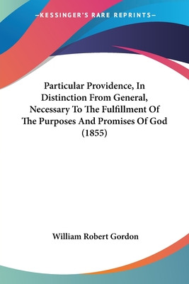 Libro Particular Providence, In Distinction From General,...