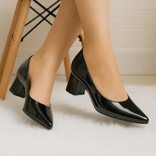 Sapato Scarpin Feminino Salto Baixo Confort