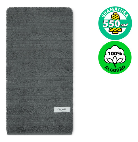 Lm Peter toalhas de banho e rosto 100% algodão kit com 4 cinza loft