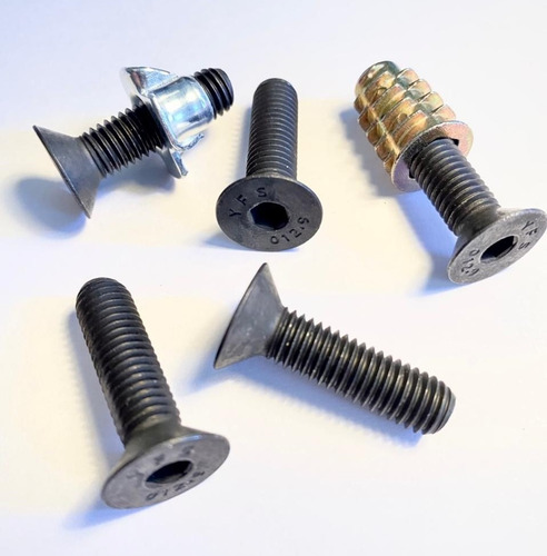 Set 5 Pernos Parker M8x30mm (rosca Métrica) Cabeza Plana