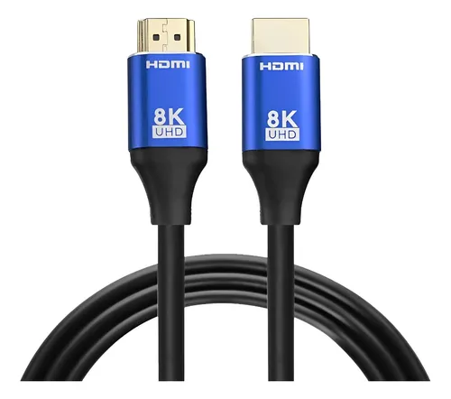 Cable Hdmi 8k @60hz, 4k@120hz 48gbps V2.1 Trenzado Oro 2mts