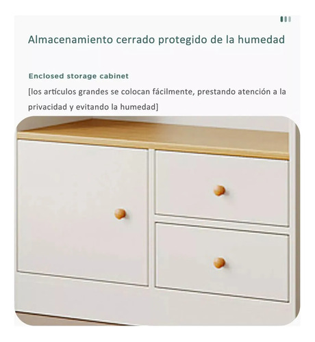 Estante Libreros Modernos De Madera Con 2 Puertas 2 Cajones Blanco Cálido
