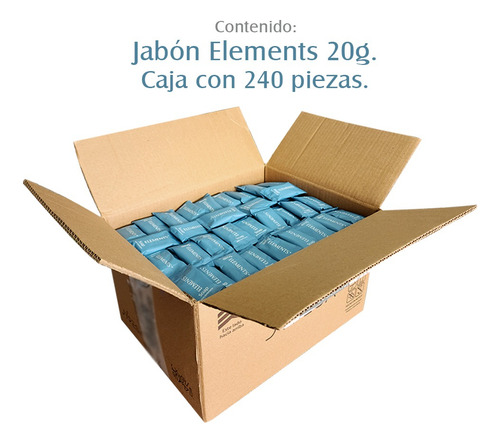 Caja De Jabón Corporal Jypesa Elements 20g 240pzs Amenidades