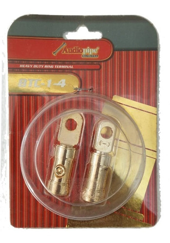 Audiopipe Btc-1-4 -terminal De Anillo Resistente Baño De Oro