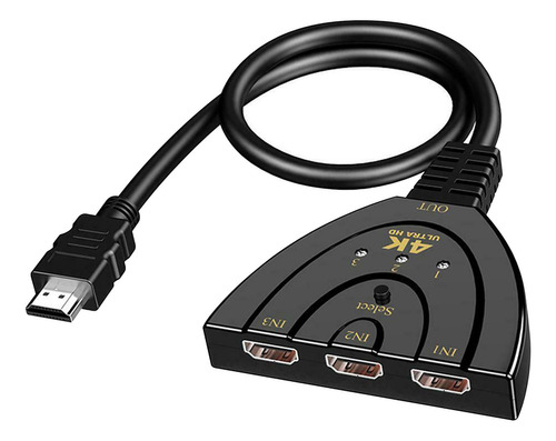 Nuevo Cable Adaptador De Tv Hdmi De 3 Puertos 1080p 4k Hd 3