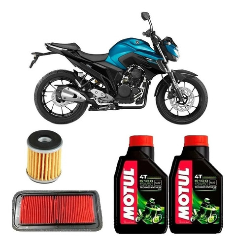 Kit Service Yamaha Fz25 Fz 250 Motul + Filtros Originales