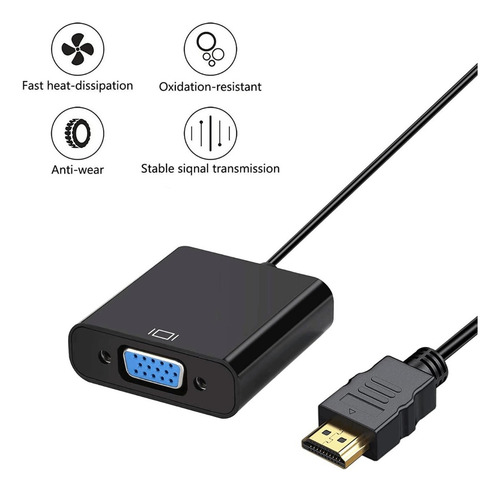 Adaptador Hdmi A Vga (macho A Hembra), 2 Piezas