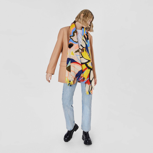 Foulard Azul Marino Mariposas Modlin Talla Talla Única