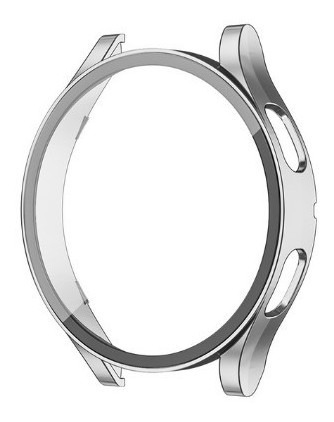 Capa Com Vidro Integrado Para Galaxy Watch 4 44mm Prata